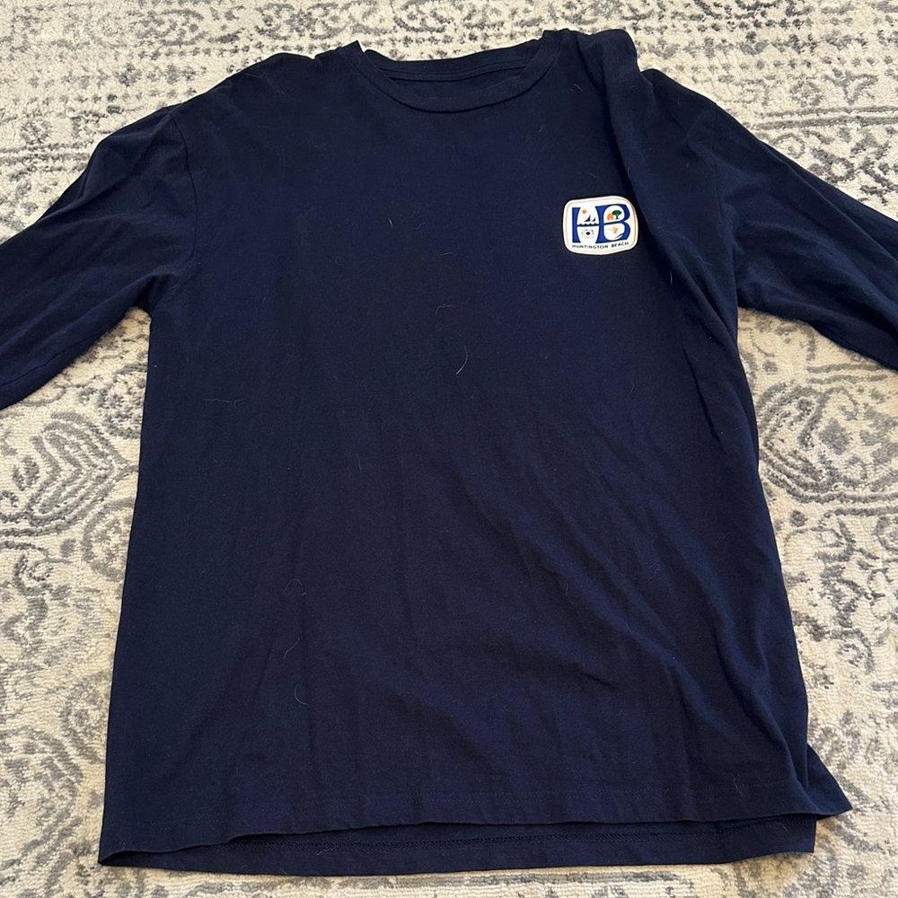 Navy Long Sleeve Shirt with Huntington Beach Logo